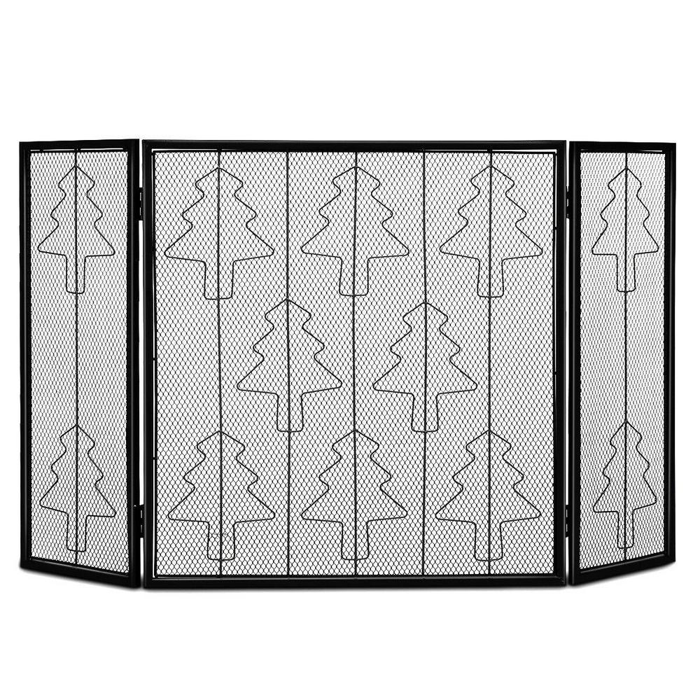 Boyel Living Decorative Steel Filigree Black 3 Panel Folding Fireplace Screen Wf Hw54030 The Home Depot - Decorative Metal Fireplace Screen Boyel Living Decorative Steel Filigree Black 3 Panel Folding Fireplace Screen Wf Hw54030 The Home Depot - Decorative Metal Fireplace Screen