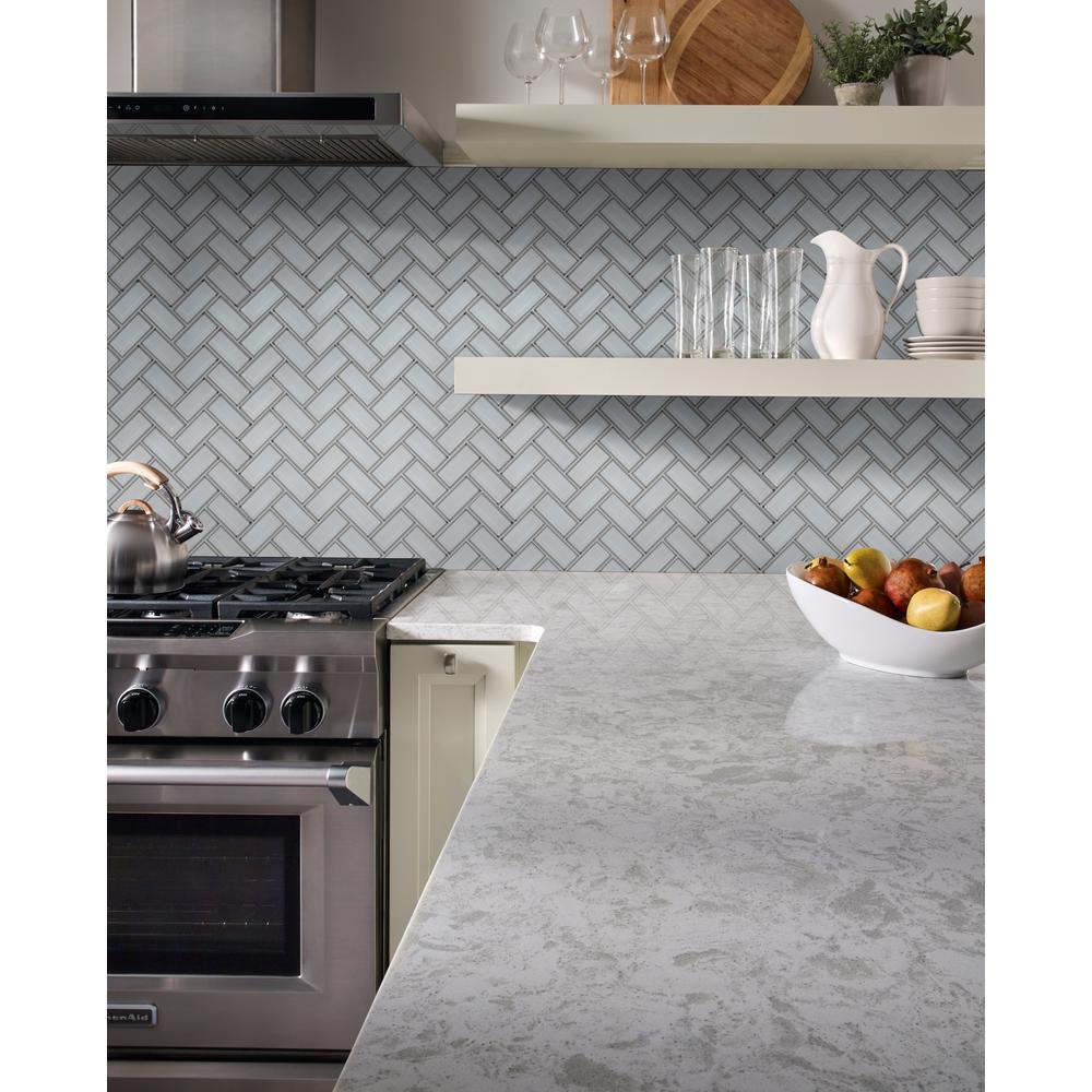 Msi Ice Bevel Herringbone 11 08 In X 13 86 In X 8mm Glossy Glass Mesh Mounted Mosaic Tile 10 6 Sq Ft Case Gls Icebehb8mm The Home Depot,How To Use Washi Tape In Scrapbooking