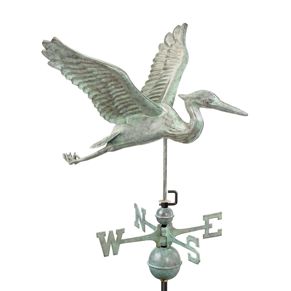 Good Directions Blue Heron Weathervane Blue Verde Copper9606V1 The