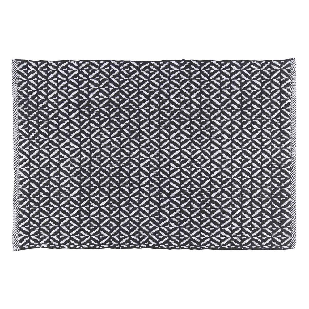 NOW Designs Diamond Black 24 in. x 36 in. Woven Kitchen MatNOD23440 The Home Depot