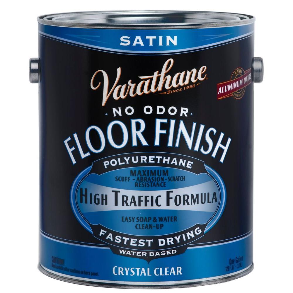1 gal. Clear Satin Water-Based Floor Polyurethane (2-Pack)