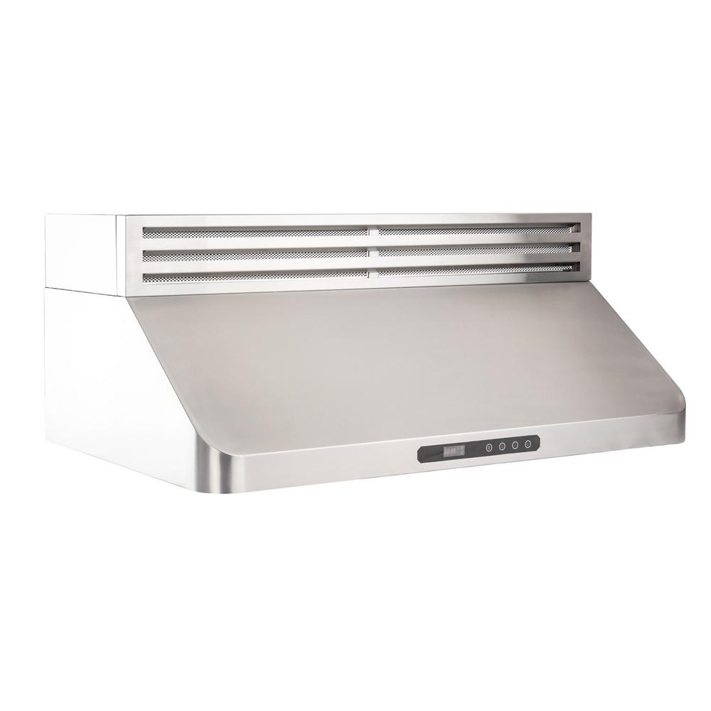 range under hood cabinet recirculating hoods stainless steel kitchen ductless zline bath homedepot depot