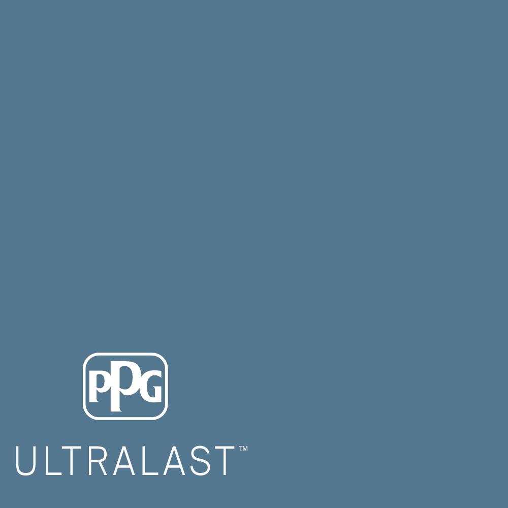 PPG UltraLast 5 gal. PPG11565 Smoke Blue Matte Interior Paint and