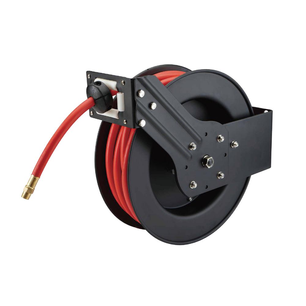 MaxxHaul 3/8 in. x 50 ft. Auto Rewind Retractable Air Hose Reel with