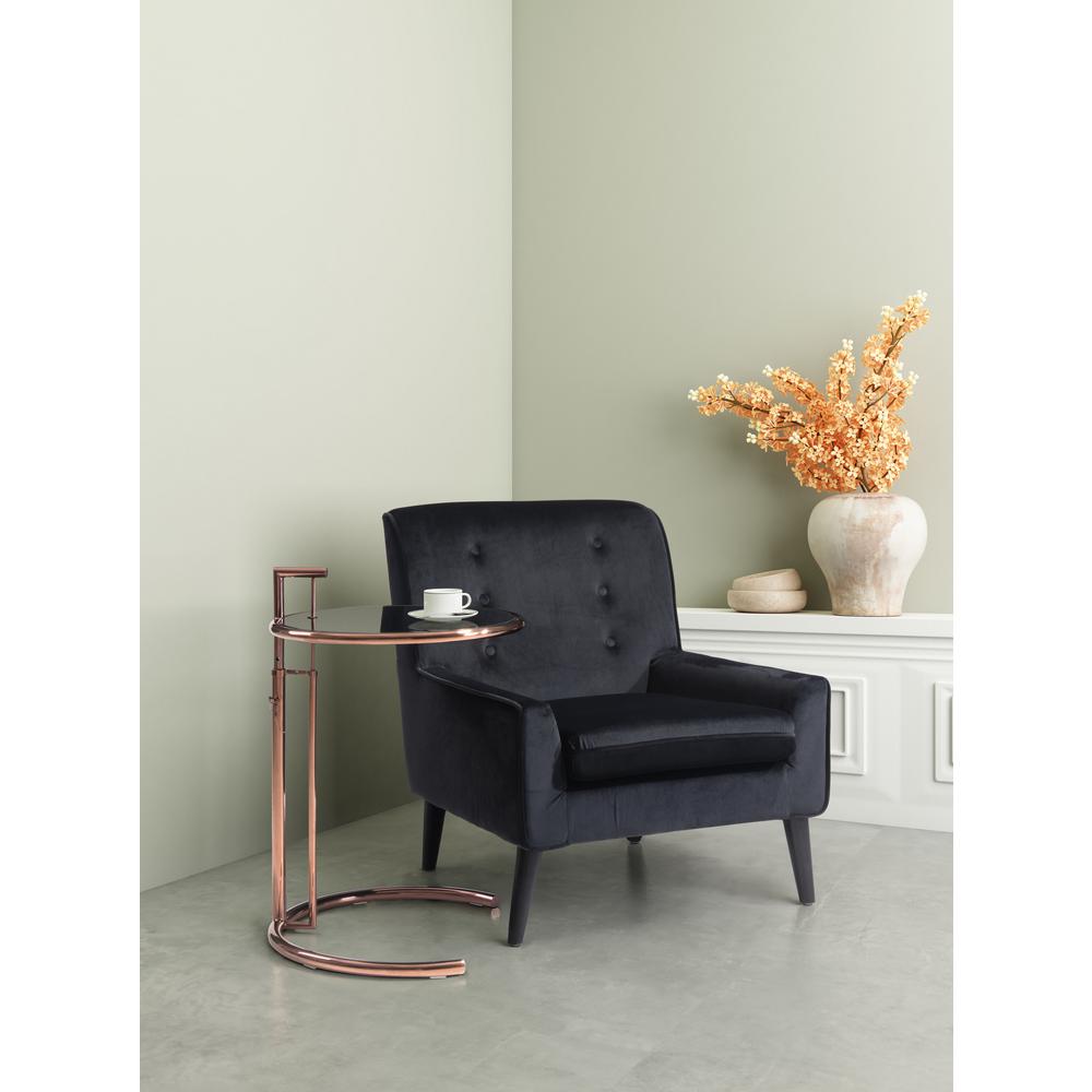 ZUO Coney Aqua Velvet Arm Chair100223 The Home Depot