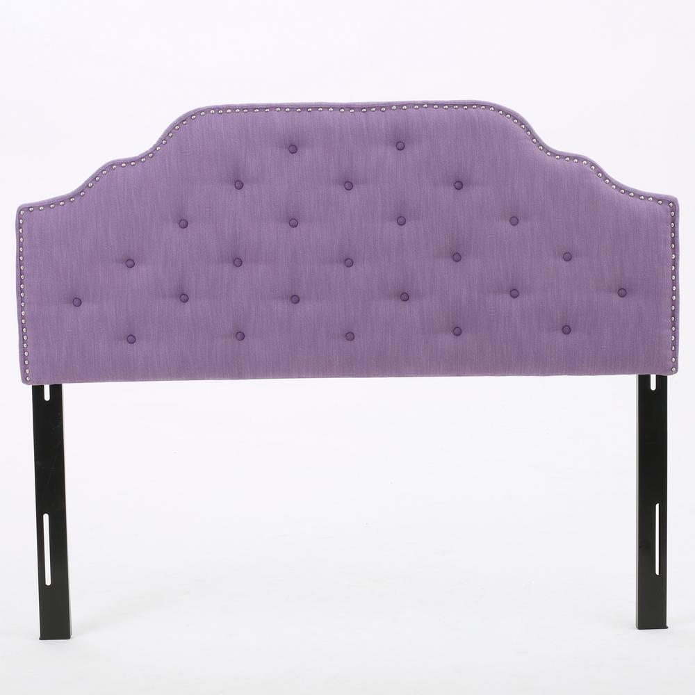 Noble House Purple Queen Full Tufted Headboard 8277 The Home Depot