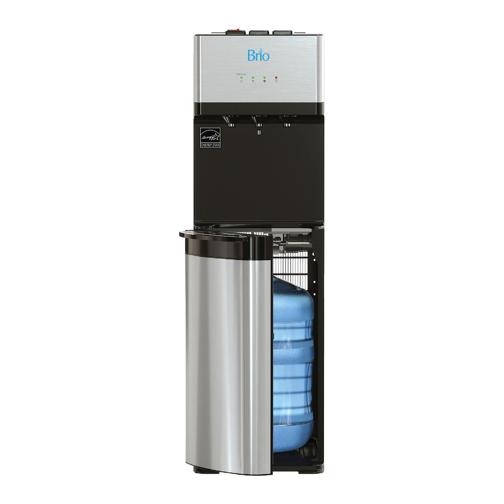 Brio Essential TriTemp BottomLoad Water Cooler in Black and Brush