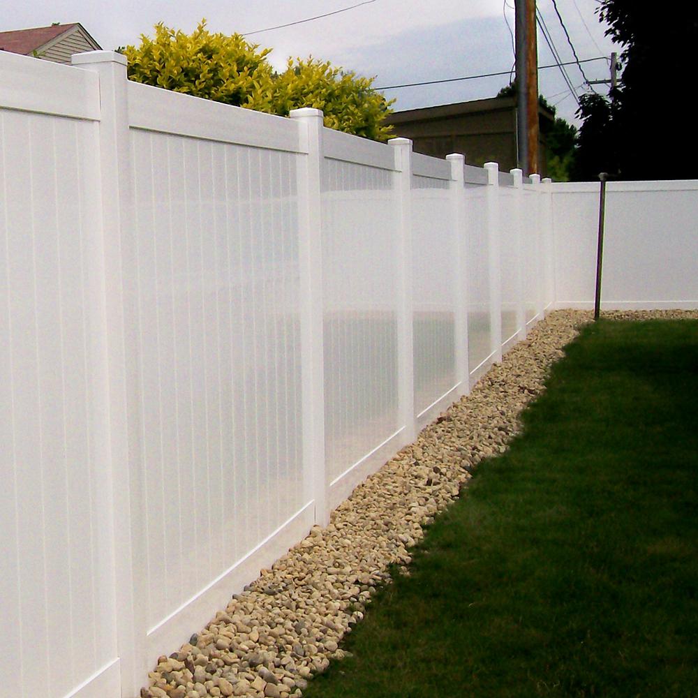 Weatherables 5 In X 5 In X 8 Ft White Vinyl Fence Blank Post Lwpt Blank 5x96 The Home Depot