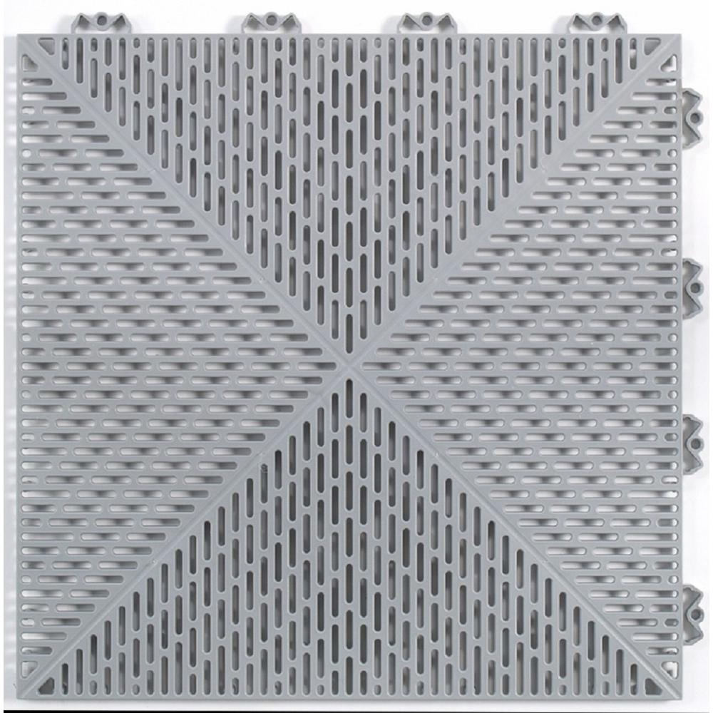 Polypropylene Interlocking Tile Garage Flooring The Home Depot Unique 14 9 In X Gray Polypropylene Garage Floor Tile