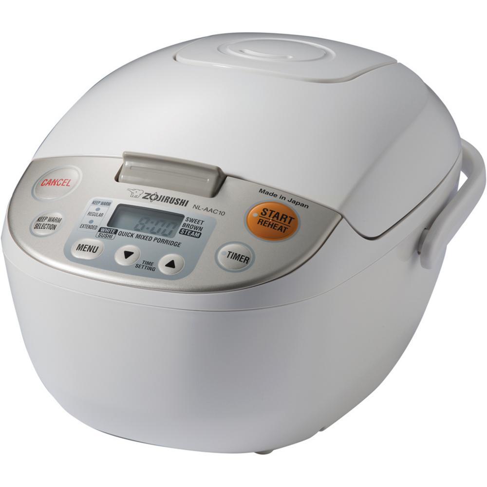 Zojirushi Micom Rice Cooker and Warmer White 5 Cup Japan-NL-AAC10CA ...