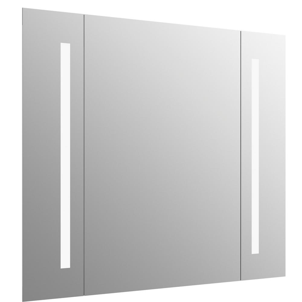 Kohler Verdera 24 In W X 30 In H Recessed Medicine Cabinet In Anodized Aluminum K 99006 Na The Home Depot