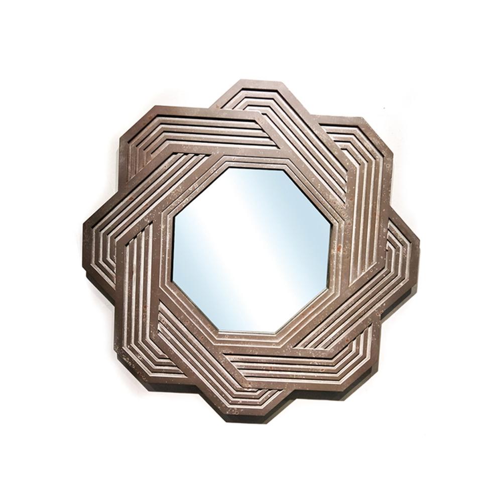 Peterson Artwares Arden Octagon Rusty Decorative Mirror ...