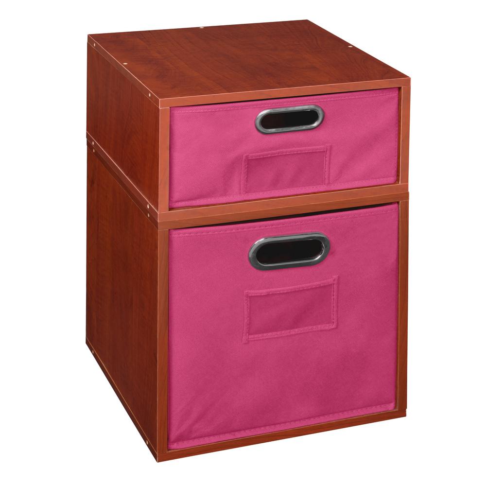 Niche Cubo 13 in. x 19.5 in. Cherry 1 HalfCube and 1 FullCube