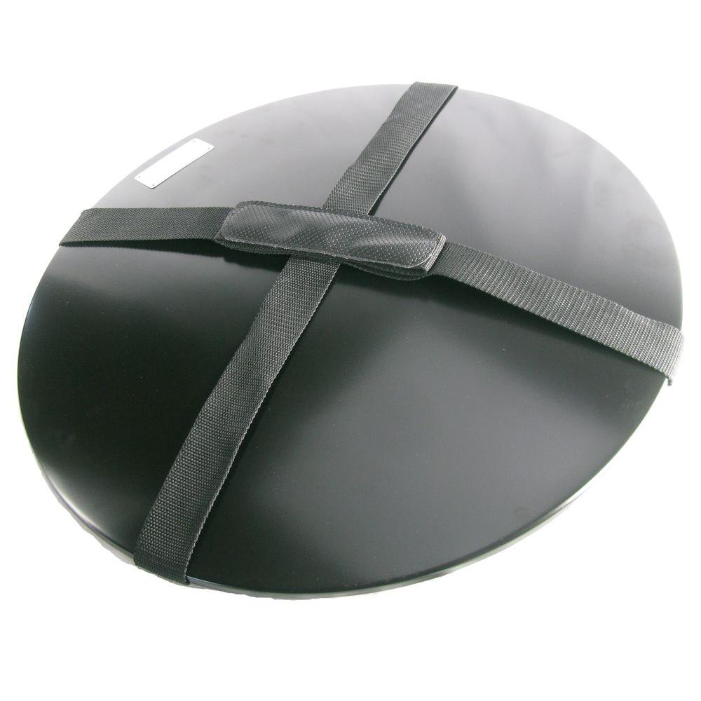 Heininger Fire Pit Cover With Carrying Handle In Black 5996 The Heininger Fire Pit Cover With Carrying Handle In Black