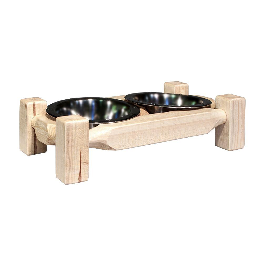 Montana Woodworks Homestead Collection Small Lacquered Pet Feeder by Montana Woodworks