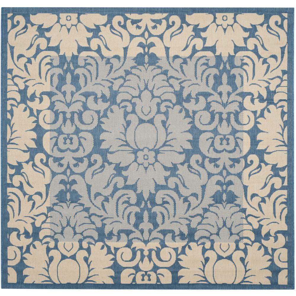 Square Blue Bohemian Outdoor Rugs The Home Depot