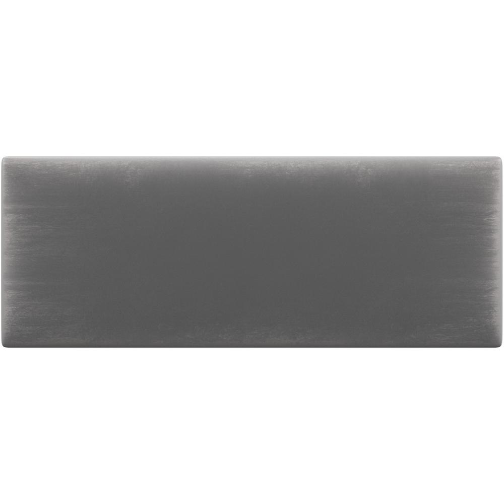 VANT Plush Velvet Smoke Grey QueenFull Upholstered Headboards/Accent