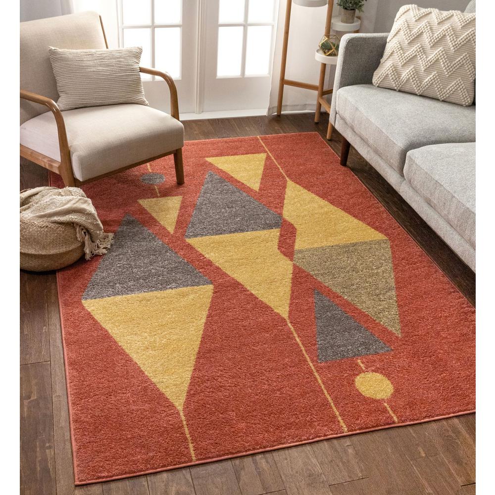Well Woven Mystic Scarlett Mid Century Modern Geometric Red 3 Ft 11 In X 5 Area Rug Mc 320 4 The Home Depot Well Woven Mystic Scarlett Mid Century