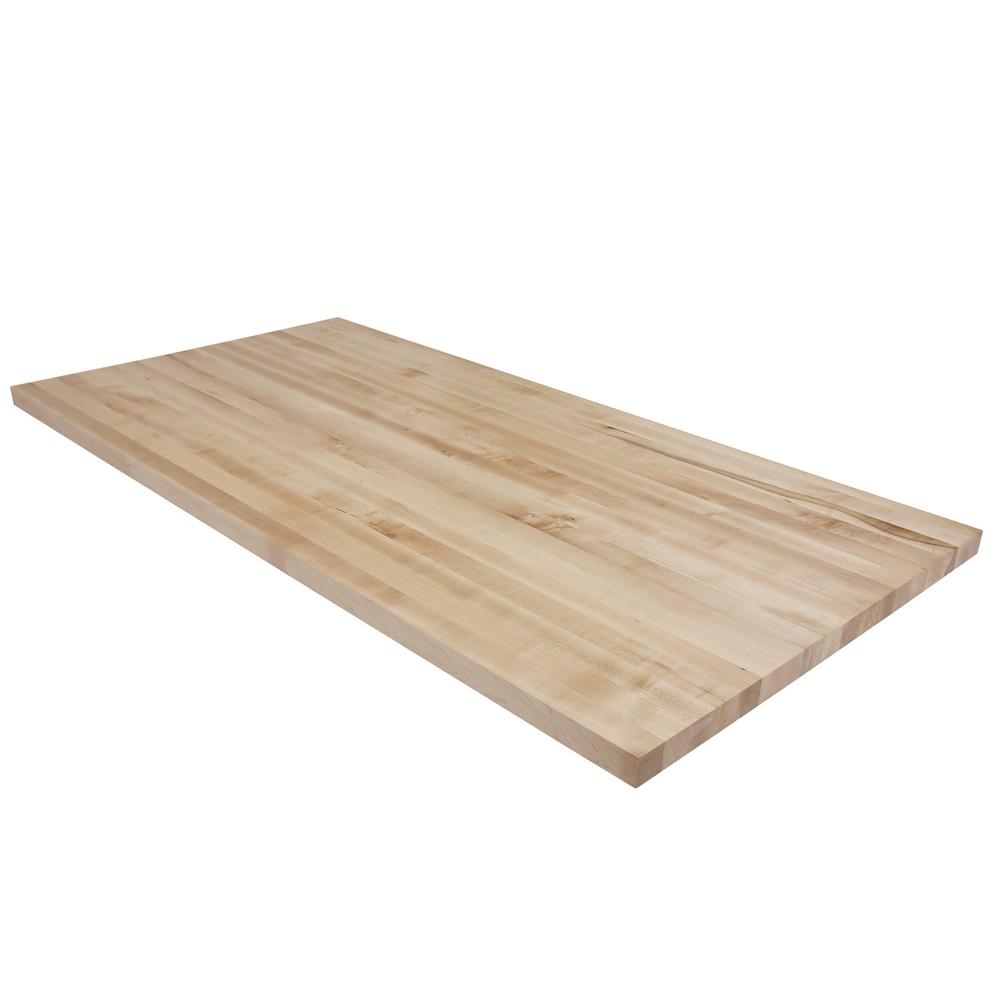 5 ft. L x 2 ft. 6 in. D x 1.5 in. T Butcher Block Countertop in ...