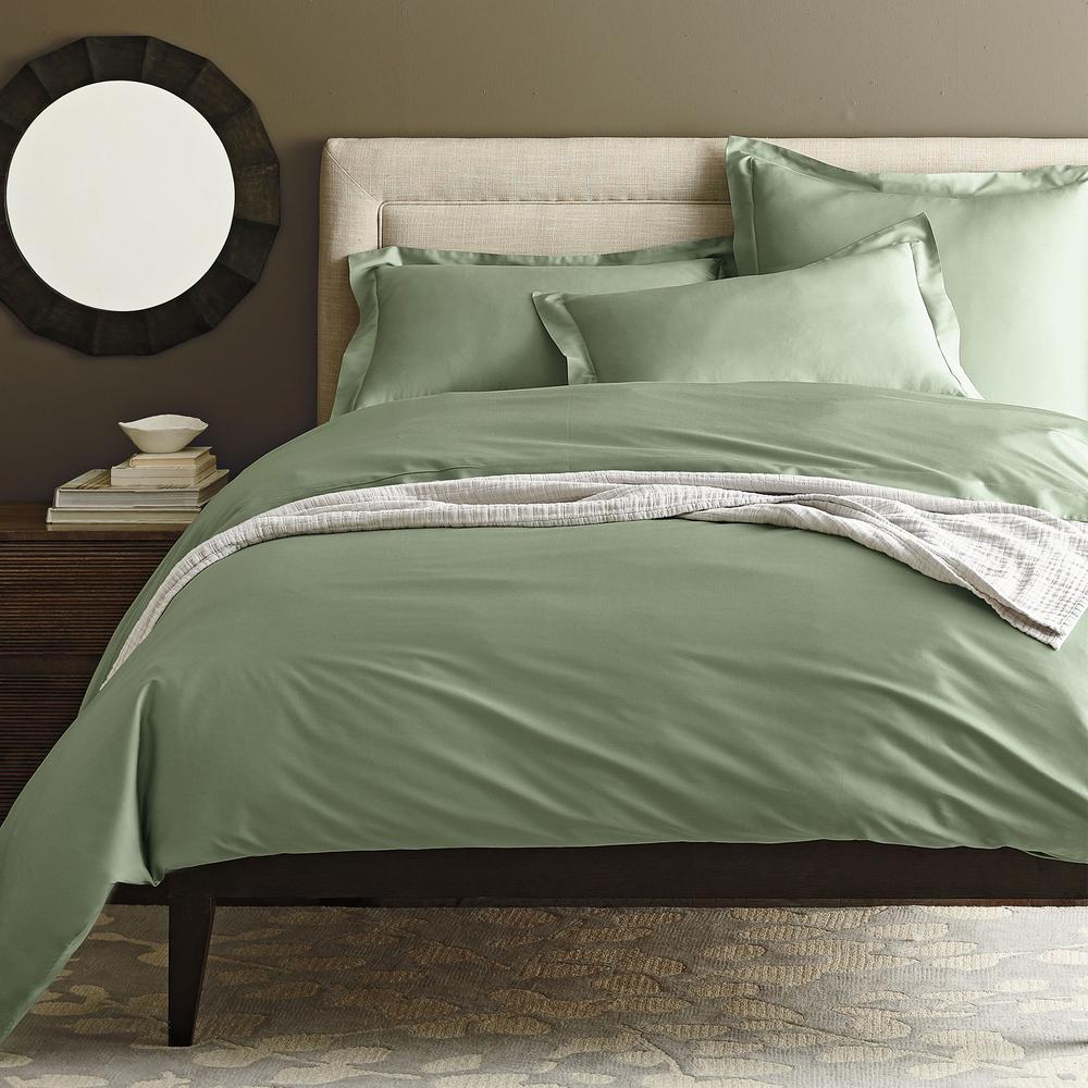 The Company Store Tarragon Solid Bamboo Cotton Sateen King Duvet