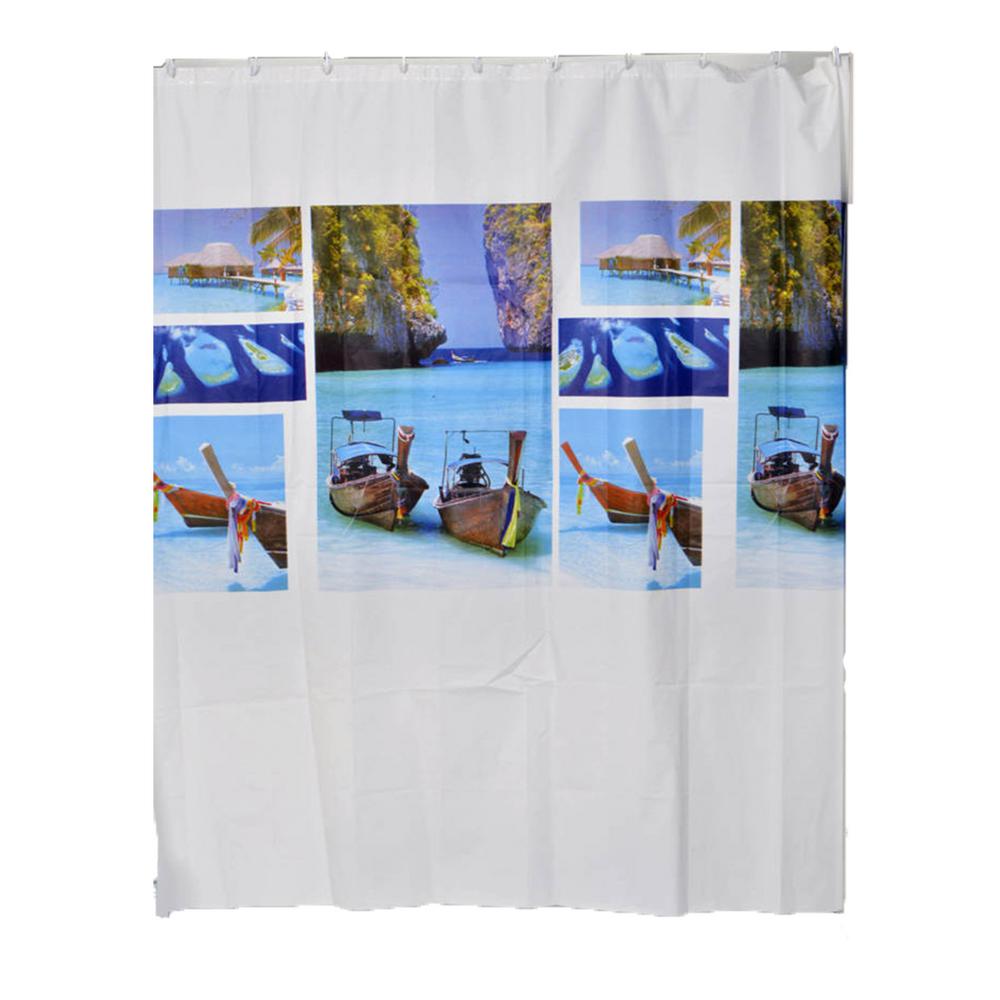 Polyethylene Shower Curtains Shower Accessories The Home Depot