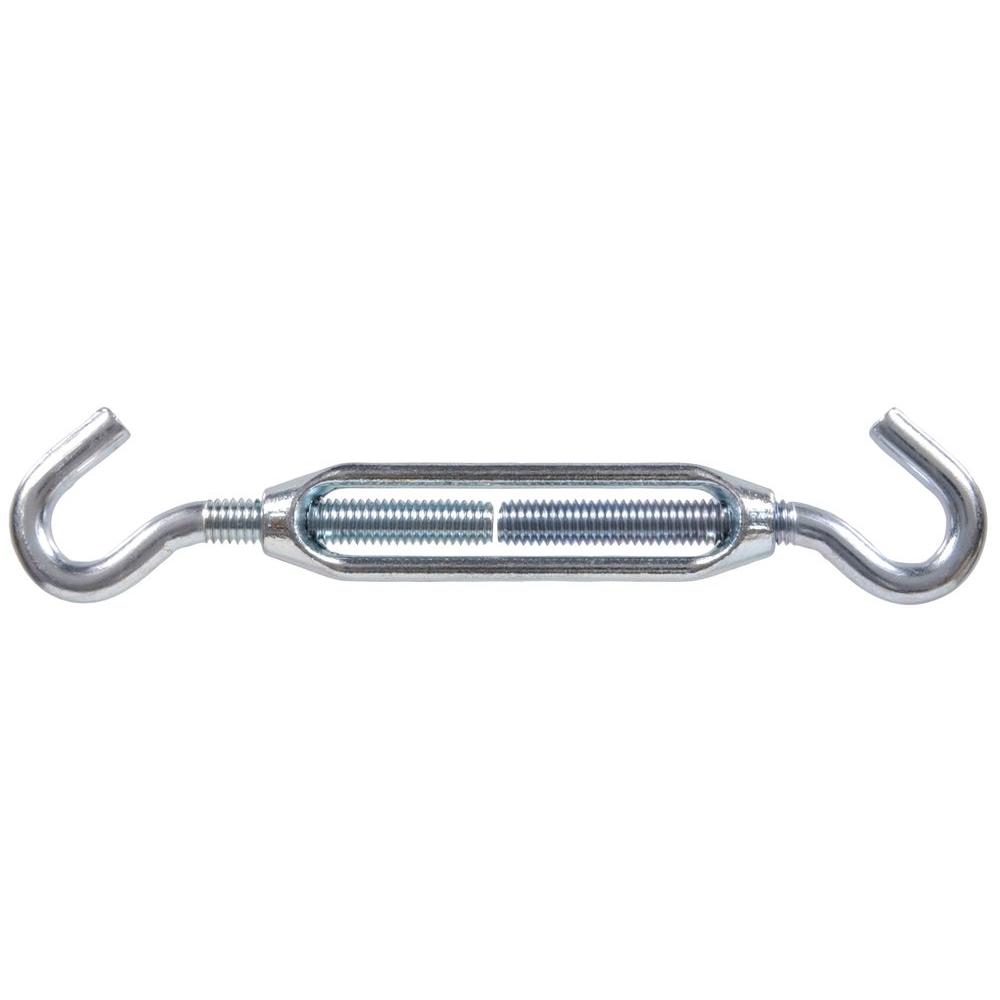 The Hillman Group 1/4-20 in. x 7-3/8 in. Zinc-Plated Hook and Hook Turnbuckle (5-Pack)