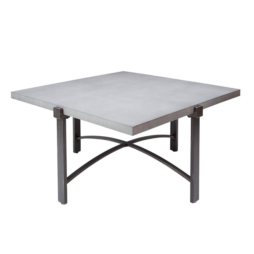 Silverwood Furniture Reimagined Lewis Gray Square Concrete Top Silverwood Furniture Reimagined Lewis Gray Square Concrete Top Coffee Table