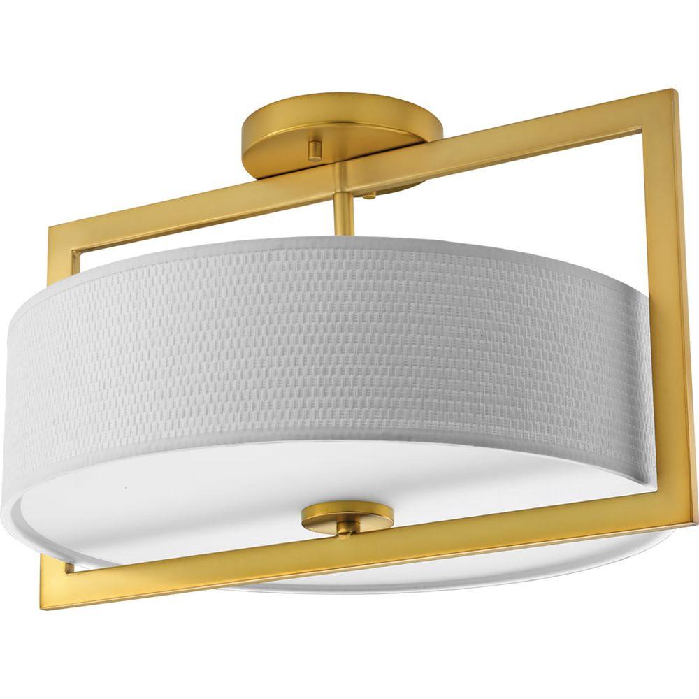 Progress Lighting Harmony Collection 3 Light Natural Br Semi Progress Lighting Harmony Collection 3 Light Natural Br Semi Flushmount
