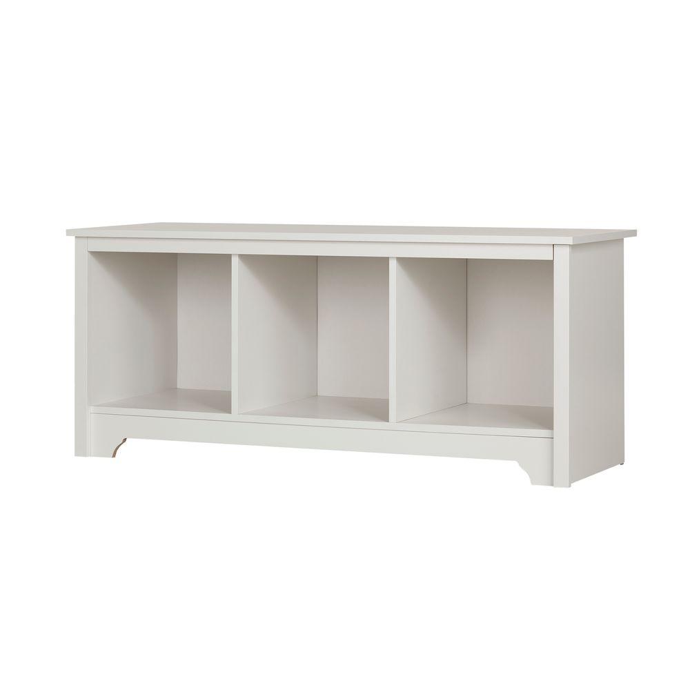 South Shore Vito Pure Black Storage Bench 10330 The Home Depot
