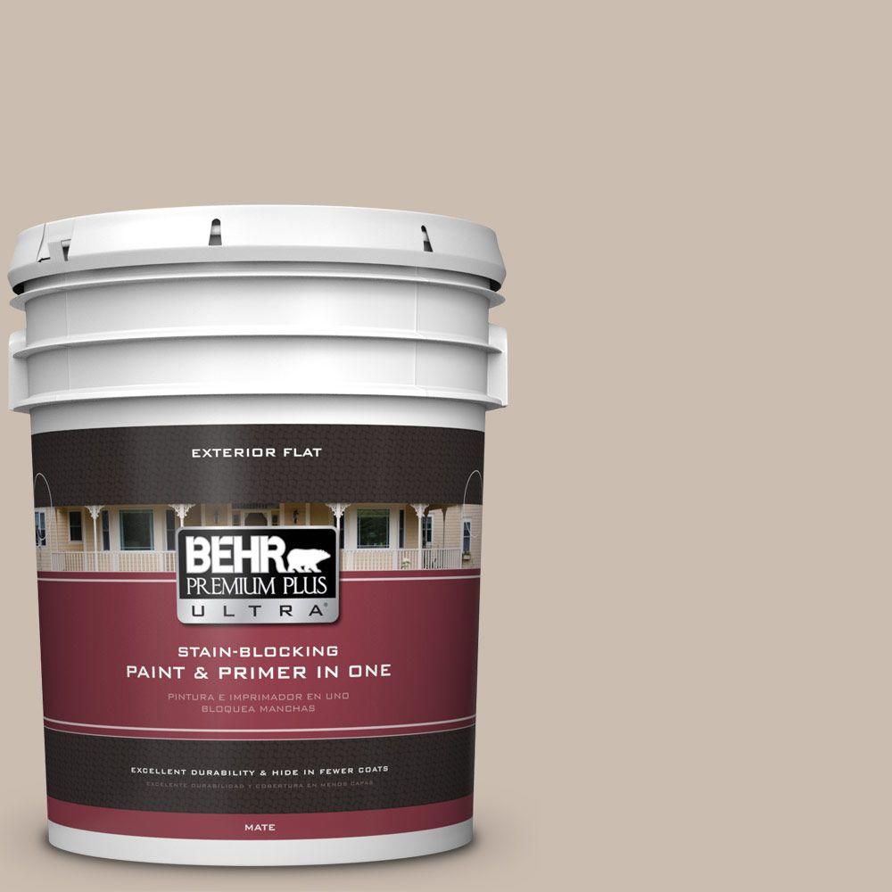 BEHR Premium Plus Ultra 5 Gal PPU5 13 Creamy Mushroom Flat Exterior   Creamy Mushroom Behr Premium Plus Ultra Paint Colors 485005 64 1000 