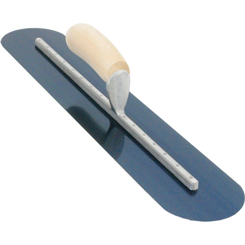 Marshalltown 16 in. x 4 in. Steel TrlFully Rounded Curved Wood Handle