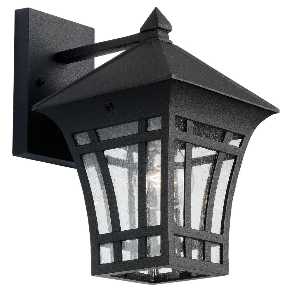 Sea Gull Lighting Outdoor Wall Mounted W 1 Light Black Outdoor 11 75 In Wall Fixture