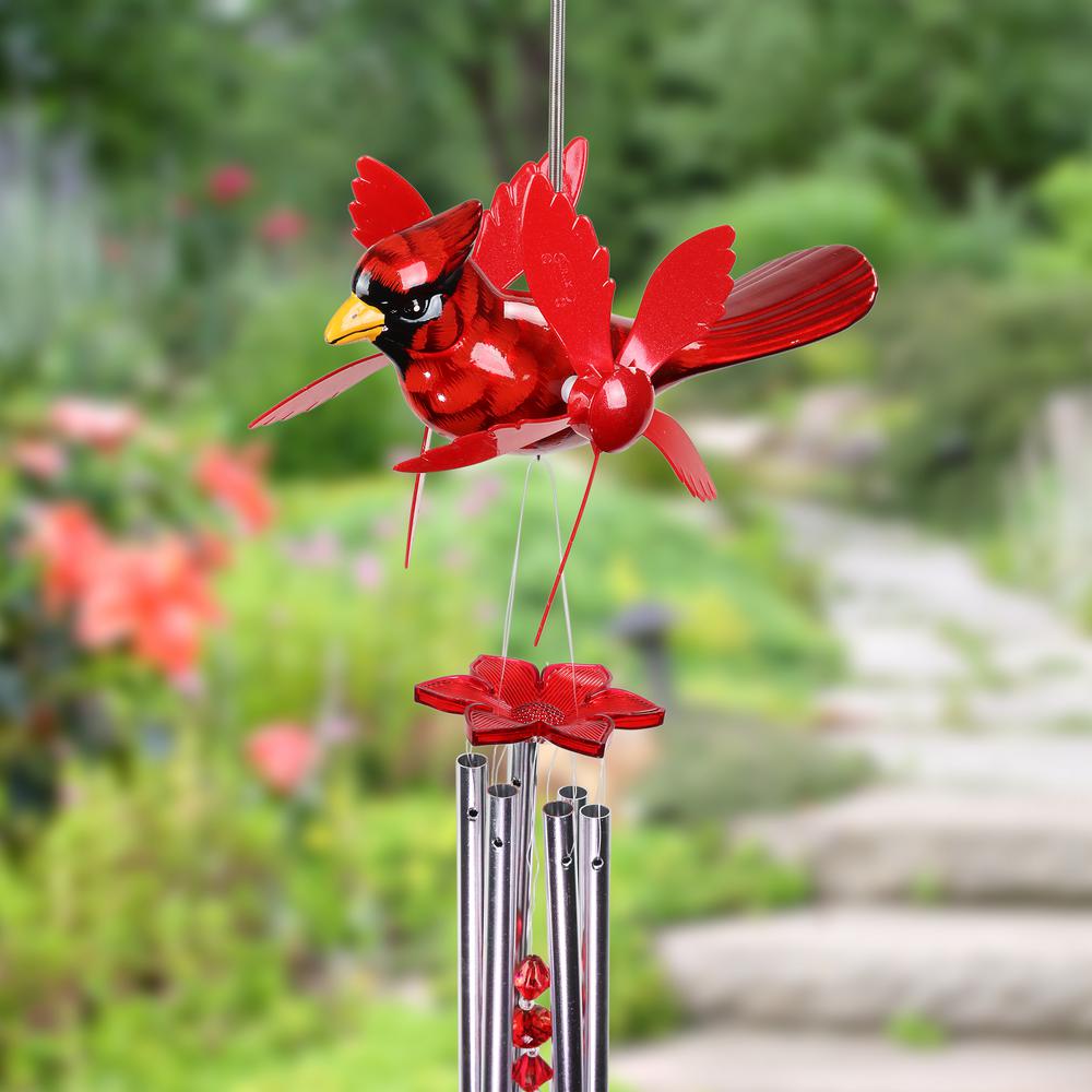 Red Cardinal Bird Wind Spinner 25/"