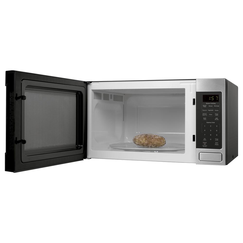 Ge 1 6 Cu Ft Countertop Microwave In Stainless Steel With Sensor