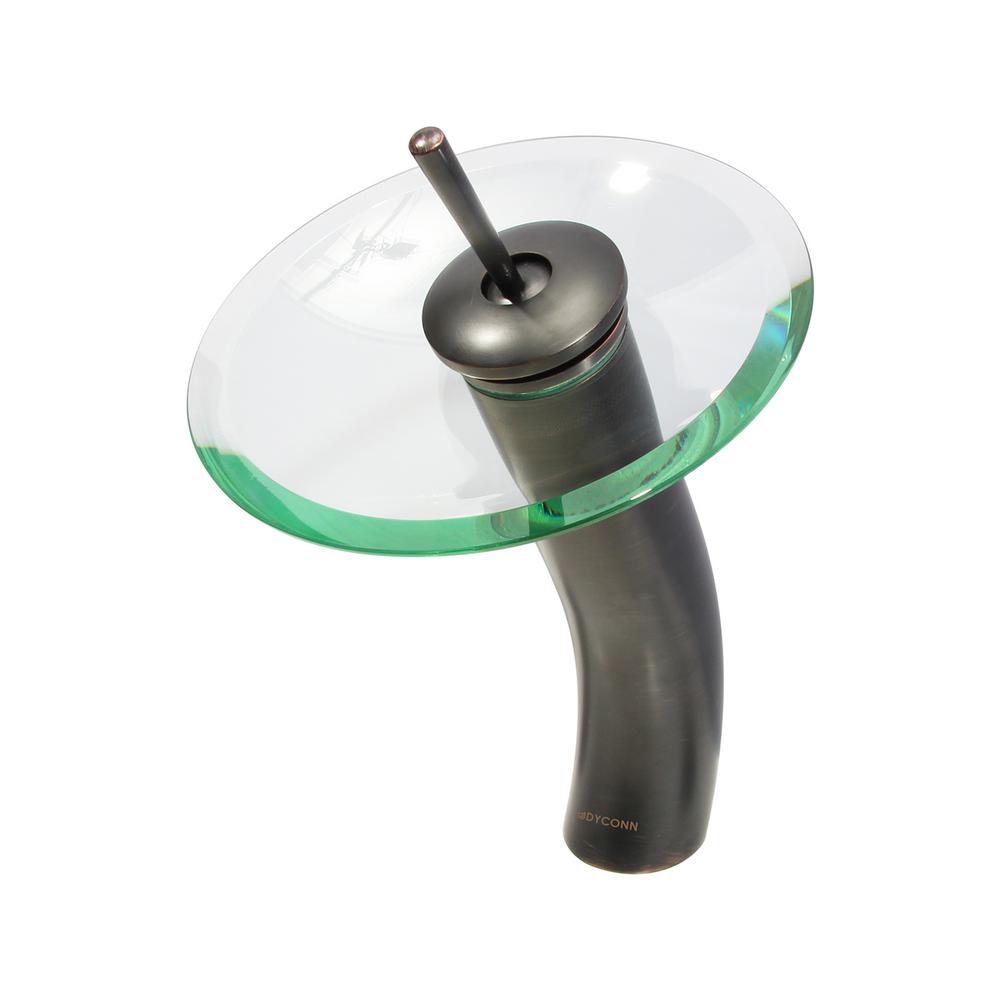 Dyconn Nevada Single Hole SingleHandle Low Arc Glass Waterfall Vessel