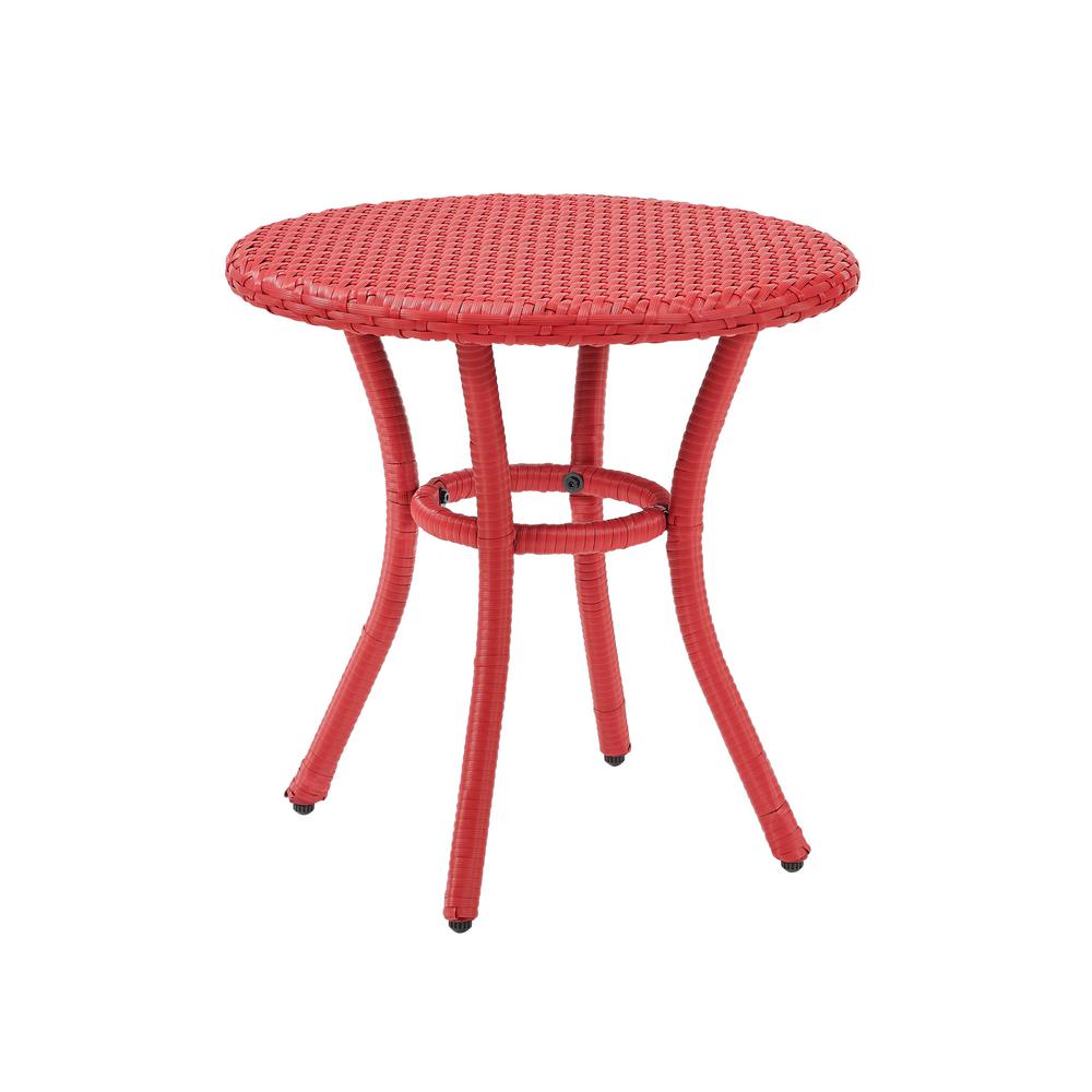 Light Red Wicker Outdoor Side Table Palm Harbor Light Red Wicker Outdoor Side Table Palm Harbor
