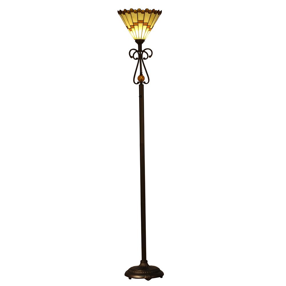 Round Pick Up Today Springdale Lighting Floor Lamps Tiffany Bronze Floor Lamp With Hand Rolled Art Gl Shade