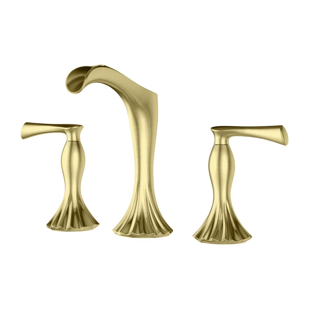 Pfister Rhen 8 In Widespread 2 Handle Trough Bathroom Faucet Brushed Gold Pfister Rhen 8 In Widespread 2 Handle Trough Bathroom Faucet Brushed Gold