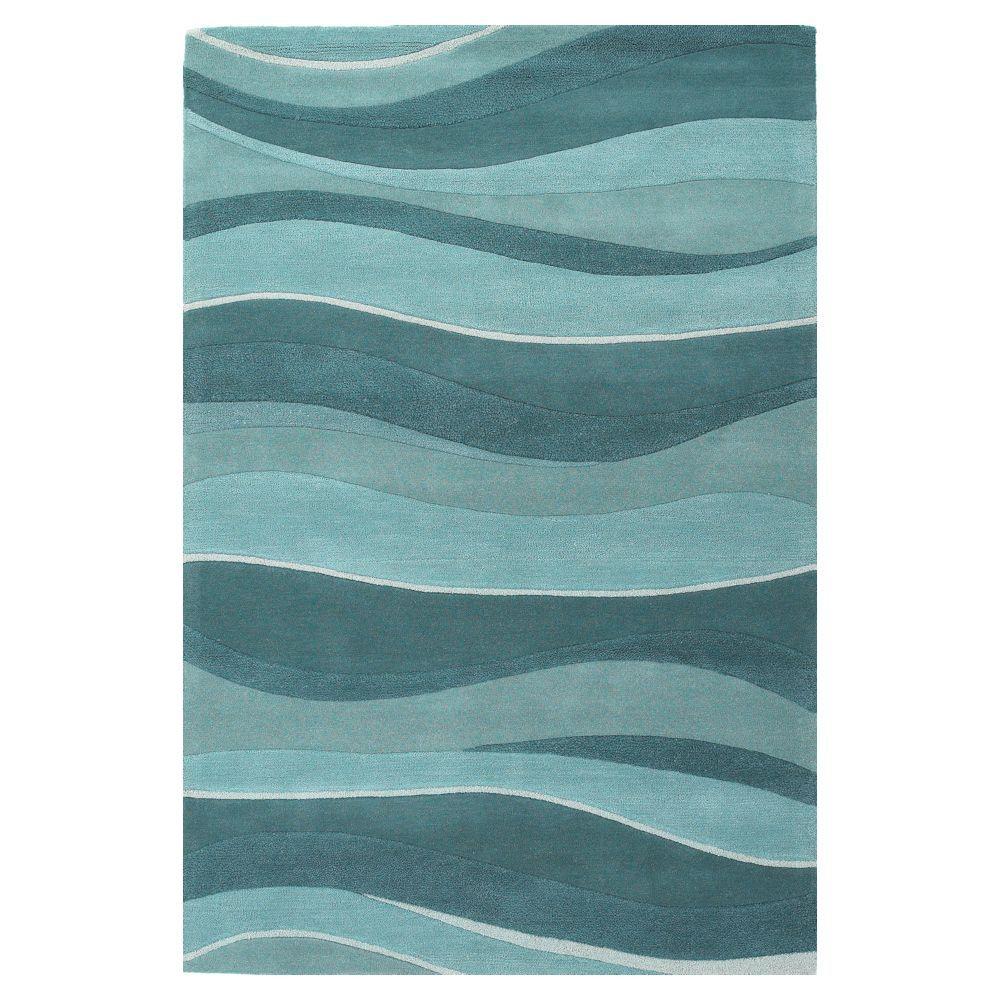 Kas Rugs Water Waves Ocean 8 ft. x 10 ft. 6 in. Area RugETE10538X106