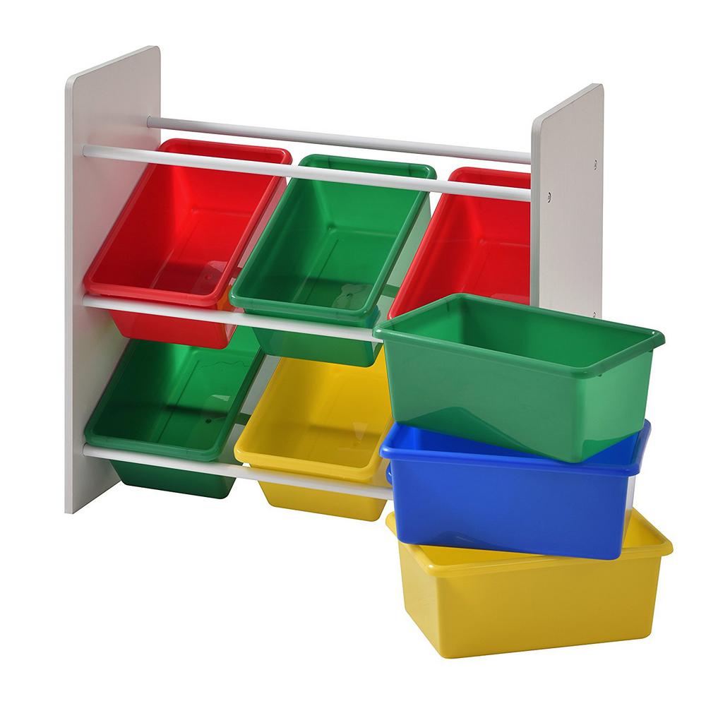 3 bin stackable toy organizer