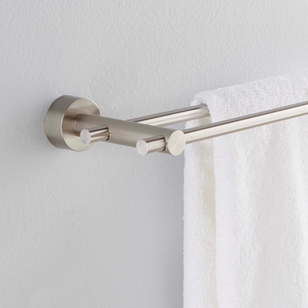 Bathroom Accessories Fittings Pegasus Innburg Bathroom Double Towel Bar Rod Rack Brushed Nickel 24 Length Kisetsu System Co Jp