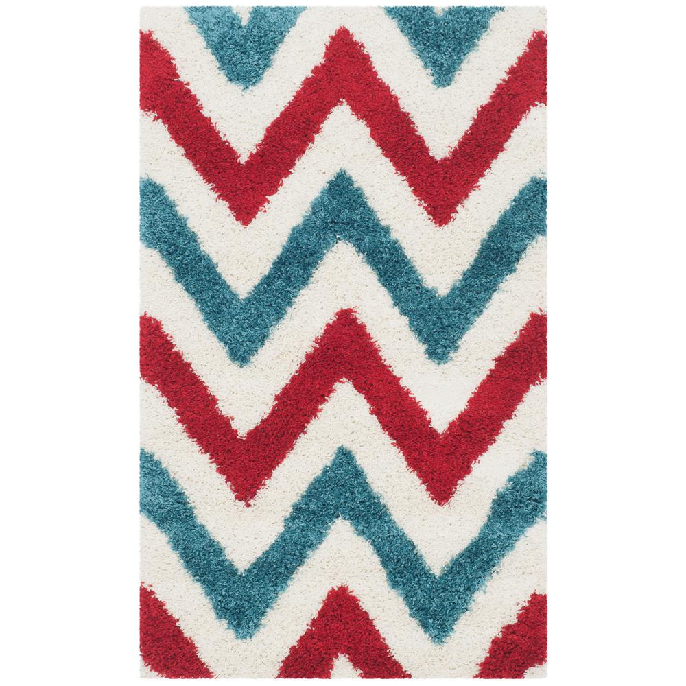 red kids rug
