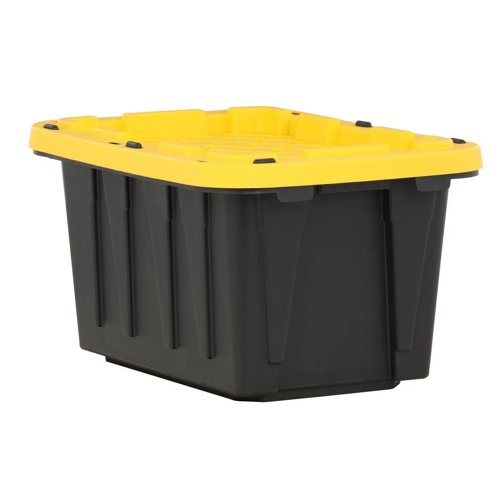 Plastic Storage Container Stackable Large Organizer Lockable Bin Box Plastic Storage Container Stackable Large Organizer Lockable Bin Box Hdx