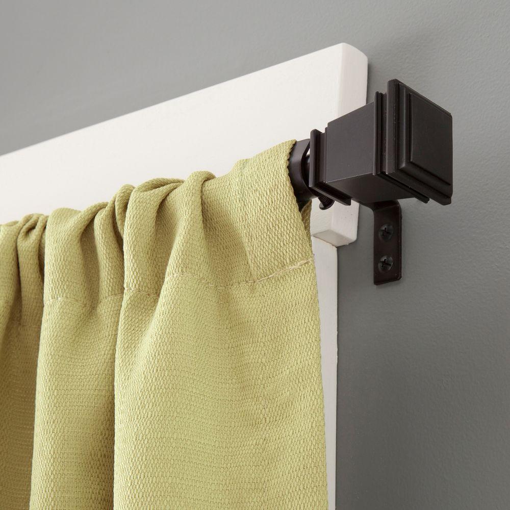 Kenney Barrington 90 130 In Adjule 5 8 Standard Kenney Barrington 90 130 In Adjule 5 8 Standard Decorative Window Curtain Rod Chocolate