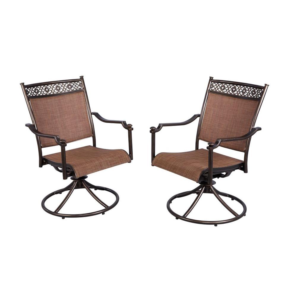 Hampton Bay Niles Park Sling Patio Swivel Rockers (2Pack)S2ADH04301