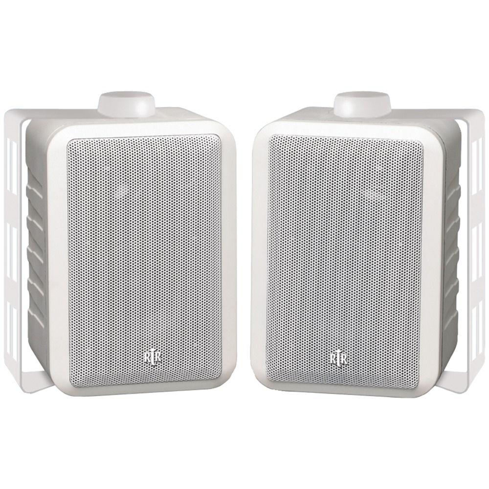 Tic 6 1 2 In 120 Watt Way Outdoor Patio Speaker Asp 120w The Rtr Series 5 Watt Indoor Outdoor 3 Way Speaker White