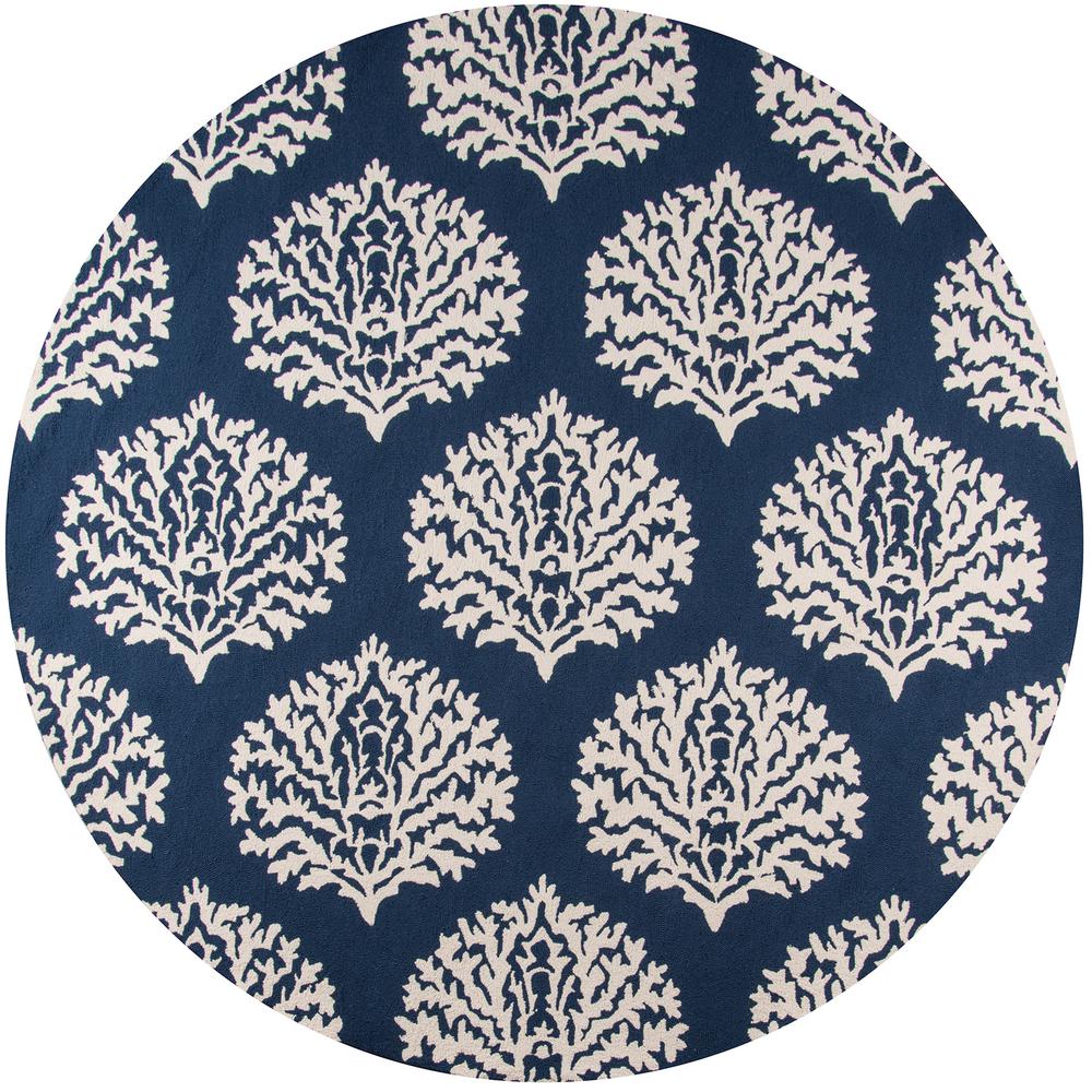 Momeni Veranda Navy 9 ft. Round Indoor/Outdoor Area RugVERANVR