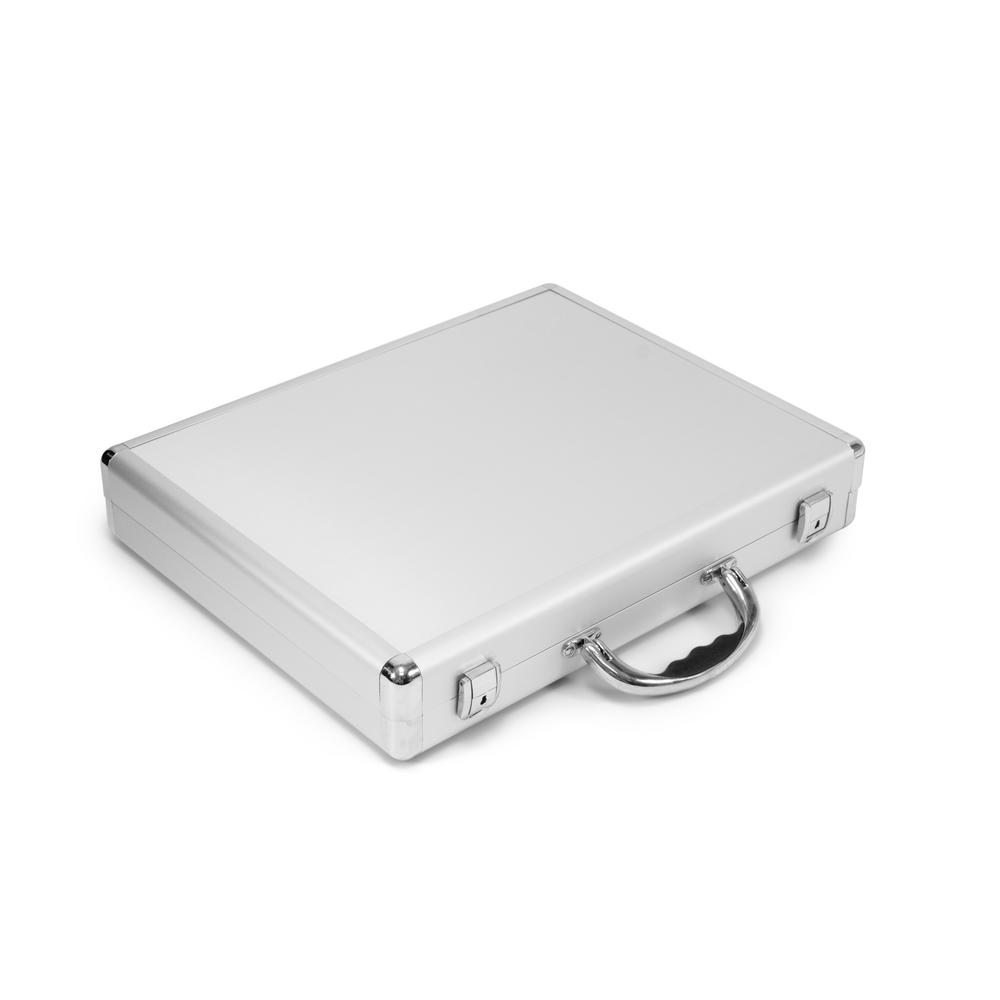 Cases By Source 12.25 in. Smooth Aluminum Portfolio Case in Silver