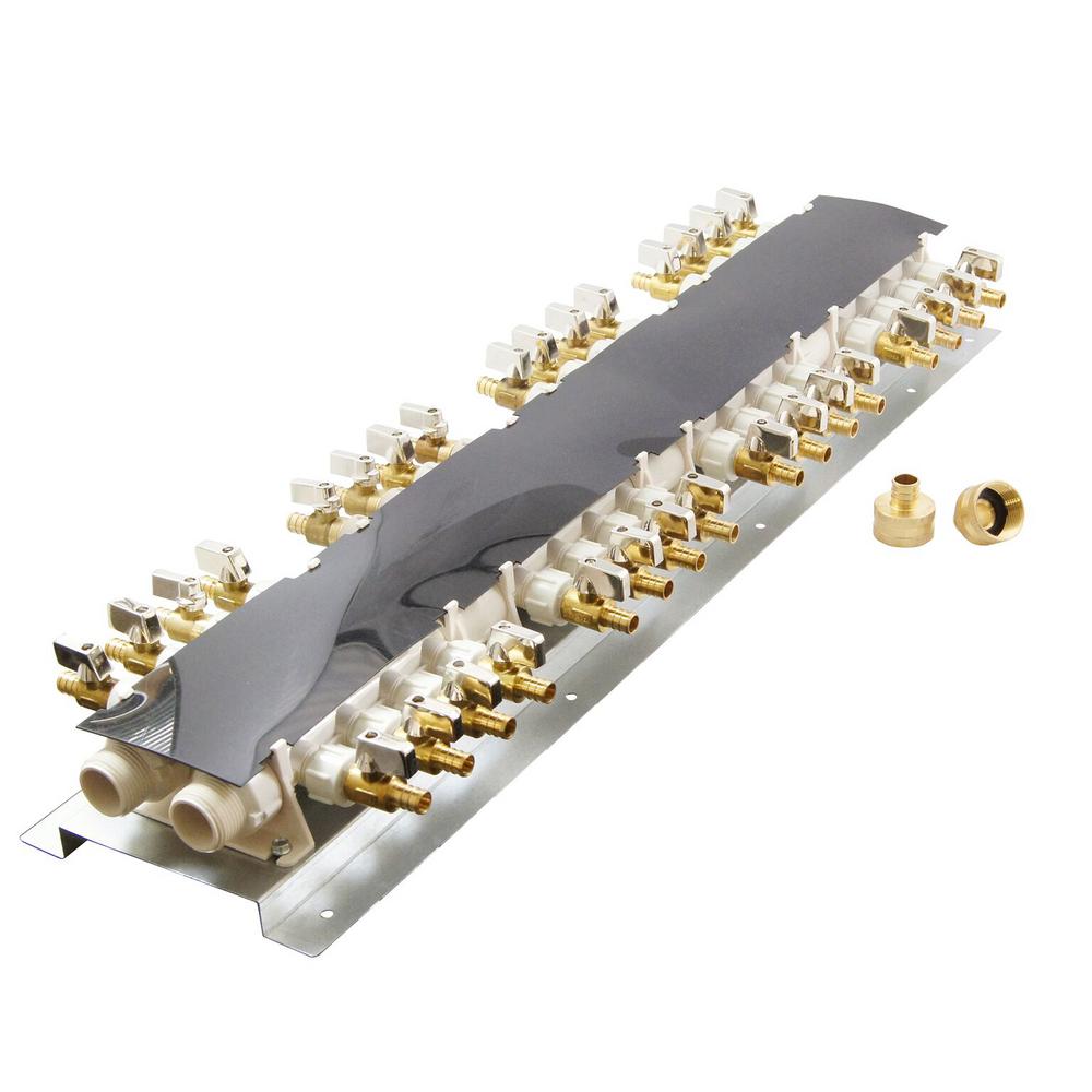 Apollo 32-Port PEX Manifold with 1/2 inch Brass Ball Valves by Apollo