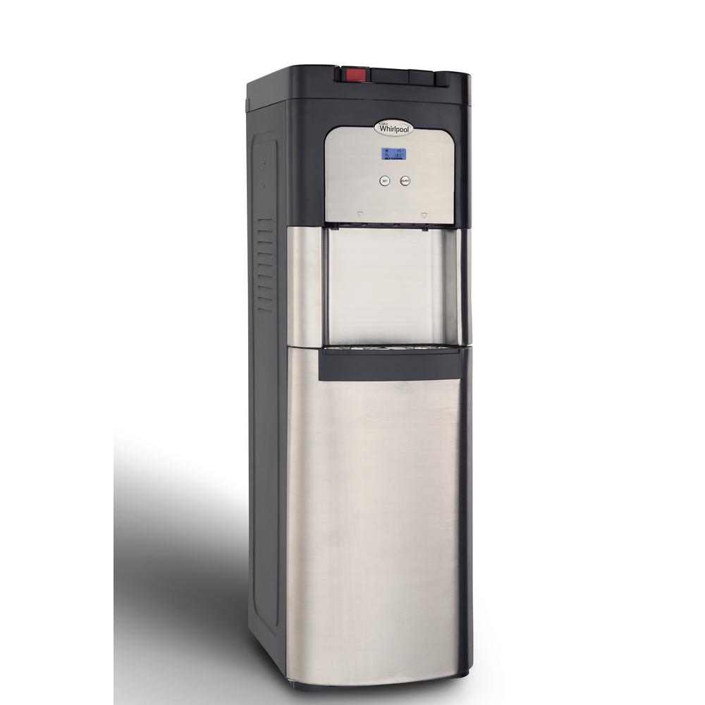 Whirlpool Bottom Loading Water Cooler, Ice Cold and Steaming Hot Water in Stainless Steel with Display, Metallics